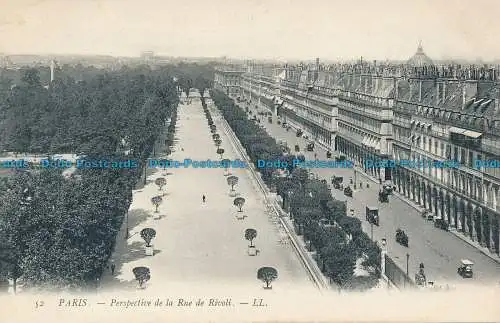 R033136 Paris. Aussicht auf die Rue de Rivoli. LL. Nr. 52