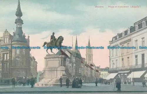 R033272 Antwerpen. Platz und Denkmal Leopold I