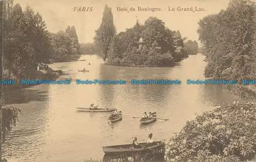 R033387 Paris. Bois de Boulogne. La Grand Lac