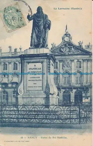 R034264 Nancy. Statue von König Stanislaus. P. Helmlinger. Nr. 10. 1905