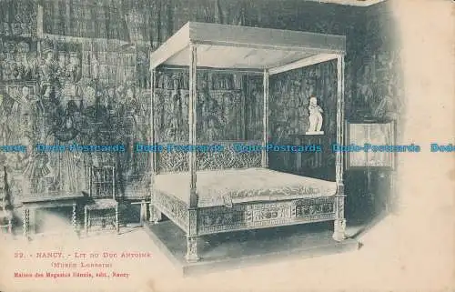 R034362 Nancy. Bett von Herzog Antoine. Museum Lothringen. zusammen. Nr. 32