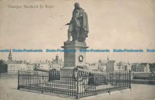 R034399 Vlissingen Standbeeld De Ruyter. B. Wijma. 1909