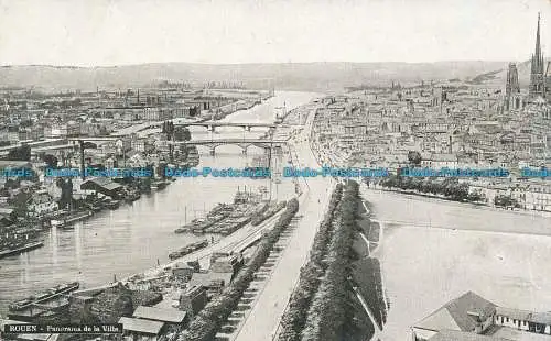 R034435 Rouen. Panorama der Stadt