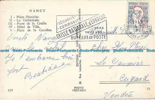 R034450 Souvenir de Nancy. Multi-View. Luxus. RP. 1961