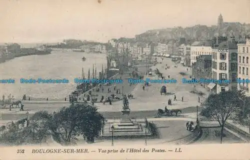 R034523 Boulogne sur Mer. Aufnahmeansicht vom Hotel des Postes. Levy und Neurdein Reun