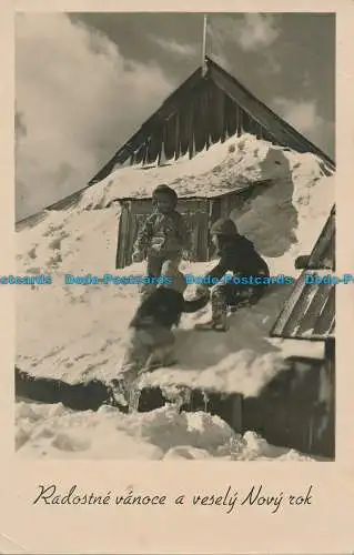 R034542 Radostne Vanoce in Vesely Novyrok. 1956