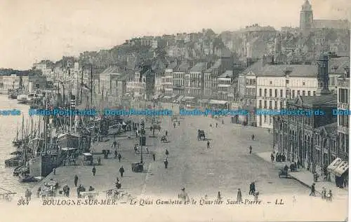 R034604 Boulogne sur Mer. Der Quai Gambetta und das Quartier Saint Pierre. Levy und