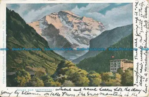 R034649 Gruss aus Interlaken. Paul Gertsch. 1902