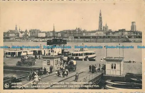 R034655 Antwerpen. Linkes Ufer. Die Ankunft der Fähre. Ern. Thill. Nels