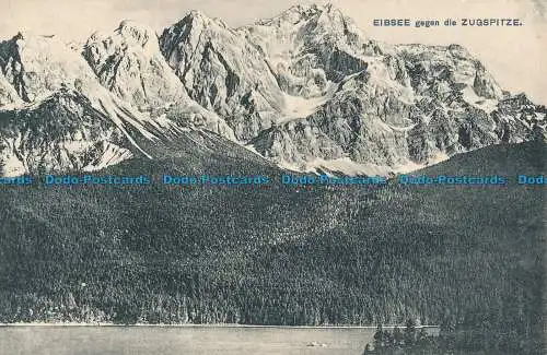 R034721 Eibsee gegen die Zugspitze. W. Zimmermann