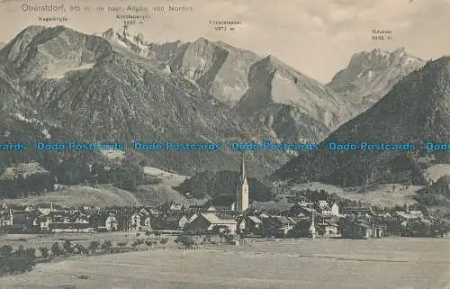 R034723 Oberstdorf 815m im Bayr. Allgau von Norden. M. Rauch