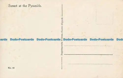 R034775 Sonnenuntergang an den Pyramiden. Brüder. Nr. 49