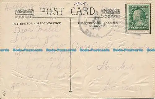 R035175 Grußpostkarte. Beste Wünsche. Pfad. 1909