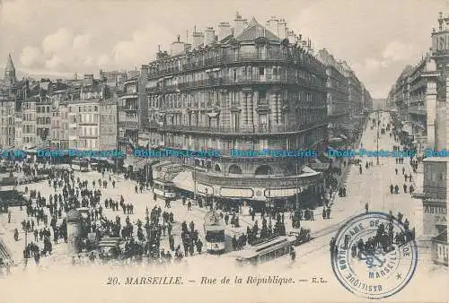 R034835 Marseille. Rue de la Republique. E.L. Nr. 20