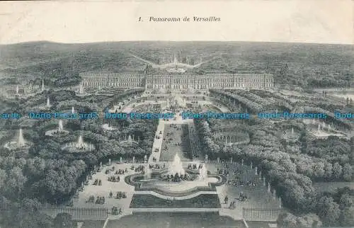 R034915 Panorama von Versailles. Hummeln und Mäher