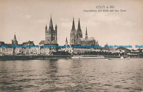 R034950 Coln a. Rhein. Stapelhaus mit Blick auf den Dom