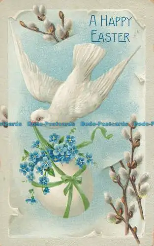 R035365 Grußpostkarte. Frohe Ostern. Vogel. 1909