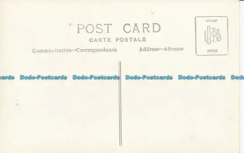 R034985 alte Postkarte. See und Felder vom Himmel