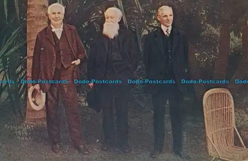 R035395 Thomas A. Edison. John Burroughs und Henry Ford in der Seminole Lodge. F