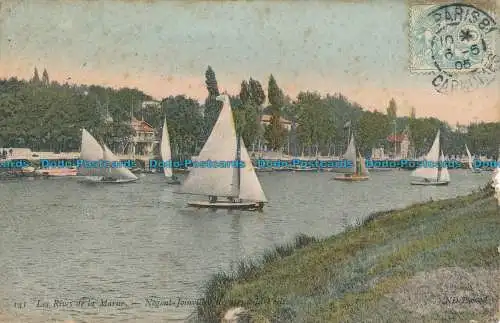 R035502 Les Rives de la Marne. Nogent Joinville Regatten im Segeln. 1905