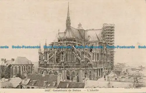 R035549 Kathedrale von Reims. L Apsis. L. Süß. Nr. 202