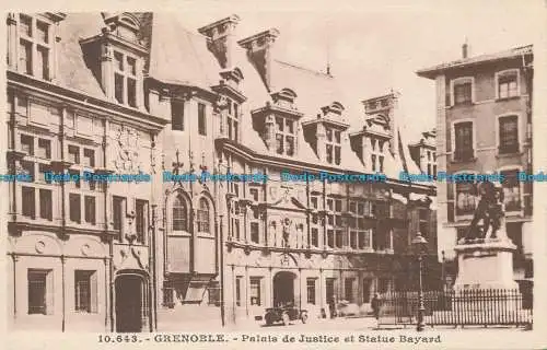 R035648 Grenoble. Justizpalast und Bayard-Statue. A. Mollaret