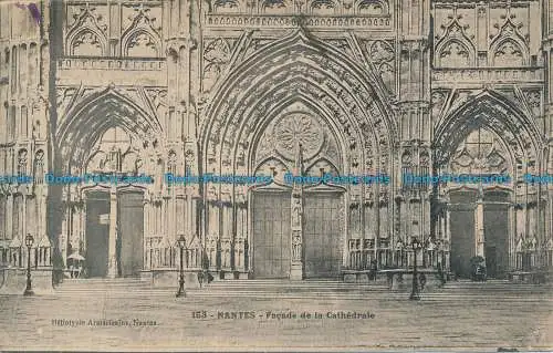 R035725 Nantes. Fassade der Kathedrale. 1922