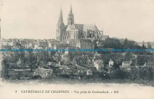 R035785 Kathedrale von Chartres. Aufnahme aus Kaschembach. Levy und Neurdein vereint