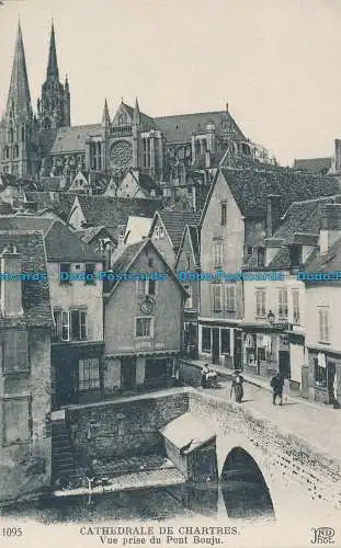 R035786 Kathedrale von Chartres. Aufnahme der Bouju-Brücke. Neurdein Brüder