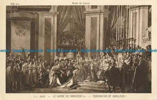 R035794 Postkarte. Louvre Museum. Die Heilige Napoleons I. Braun