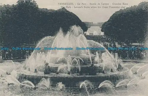 R035798 Versailles. Der Park. Messingbecken, wenn die großen Brunnen spielen. Hülsen