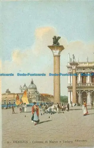 R035821 Venedig. Säulen von Marco und Todaro. Nr. 9