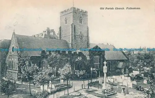 R000211 Alte Pfarrkirche. Folkestone. Welch. 1910