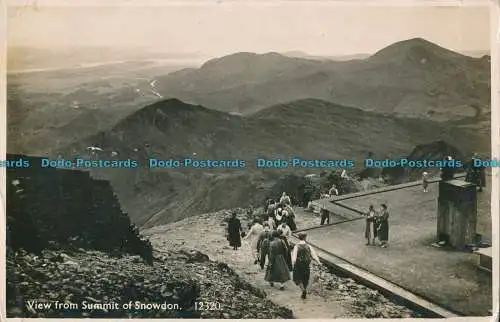 R000324 Blick vom Gipfel des Snowdon. Lachs. Nr. 12320. RP