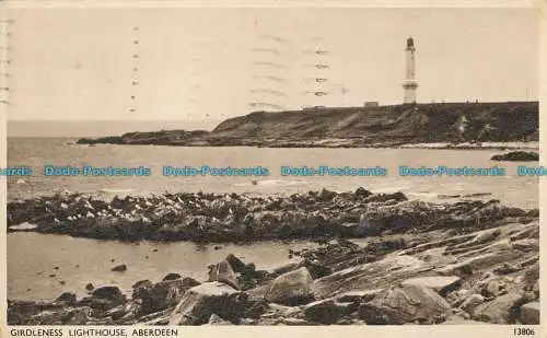 R000294 Gürtel Leuchtturm. Aberdeen. Lachs. Nr. 13806. 1952