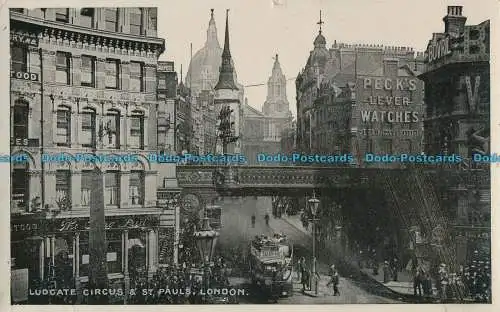 R000482 Ludgate Circus und St. Pauls. London