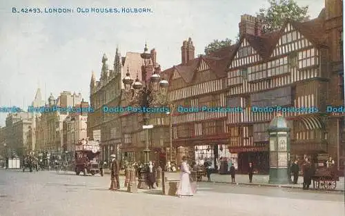 R000303 London. Alte Häuser. Holborn. Photochrom. Nr. B.42493