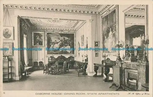 R000401 Osborne House Esszimmer. State Apartments. H.M. Werksamt