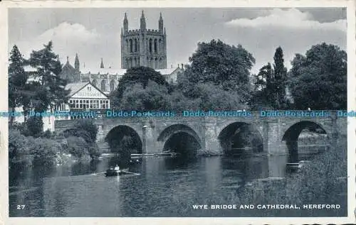 R000405 Wye Brücke und Kathedrale. Hereford. 1960