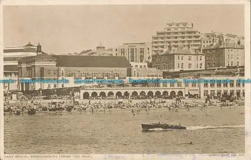 R000882 East Beach. Bournemouth vom Pier. Lansdowne. 1949