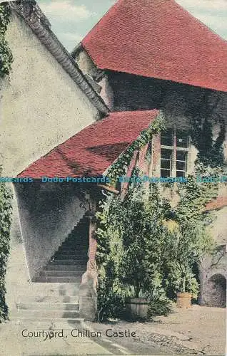 R000983 Innenhof. Schloss Chillon. 1911. B. Hopkins