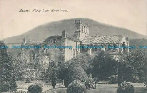 R000828 Melrose Abbey aus Nordwesten. J. Clapperton