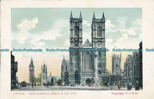 R000849 London. Westminster Abbey und Big Ben. F.F. und Co