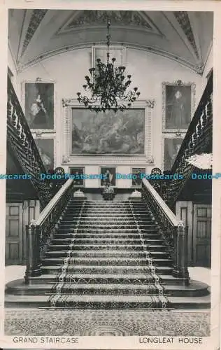 R001269 Große Treppe. Longleat House. 1950