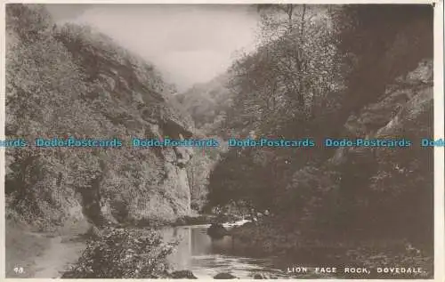 R001272 Lion Face Rock. Dovedale. Pelham. RP. 1937