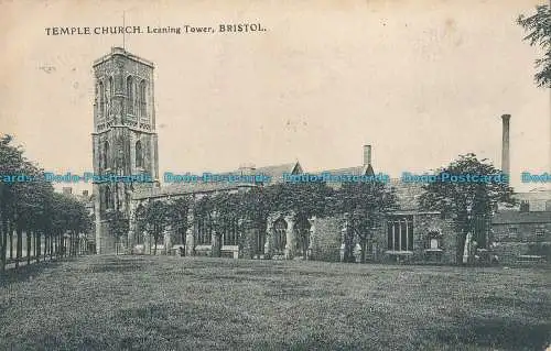 R001324 Tempelkirche. Schiefer Turm. Bristol. 1907