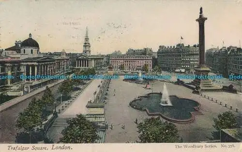 R001361 Trafalgar Square. London. Woodbury. Nr. 358. 1905