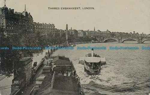 R001961 Themse Damm. London. Das Autofoto. 1910