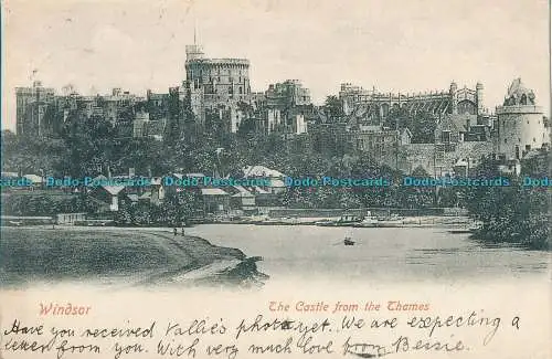 R001876 Windsor. Das Schloss von der Themse. 1902