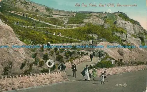 R002004 Zickzackpfad. East Cliff. Bournemouth. Premier. 1913